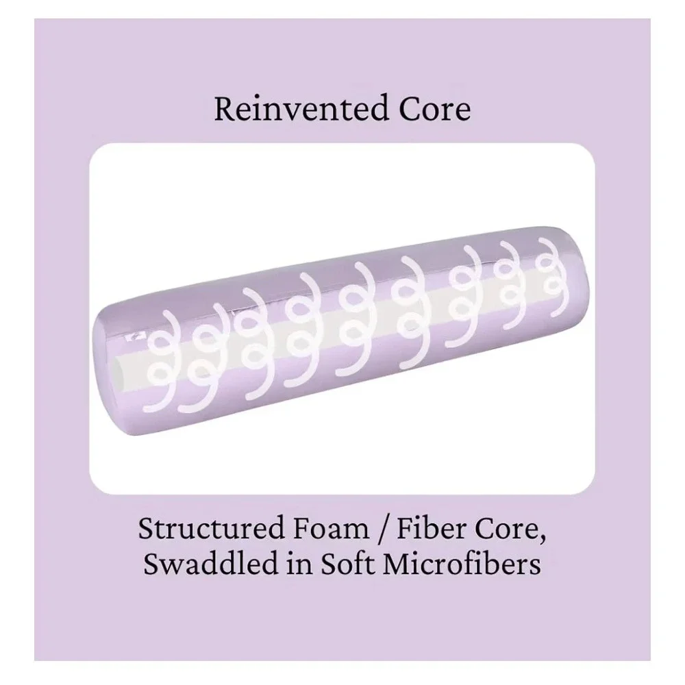 SleepStick‎ Fiber Core Body Pillow Lavender Dream Lyocell Case 39.5x16.5 New